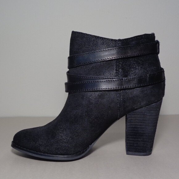 Reba Size 8.5 M / ZANIA / Black / Leather / Heeled Ankle Boots New Women's Shoes - Picture 9 of 16